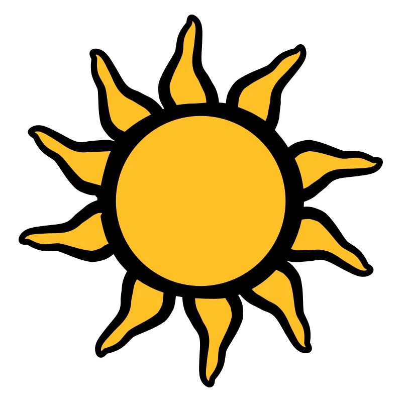 Schöne Strahlende Sonne