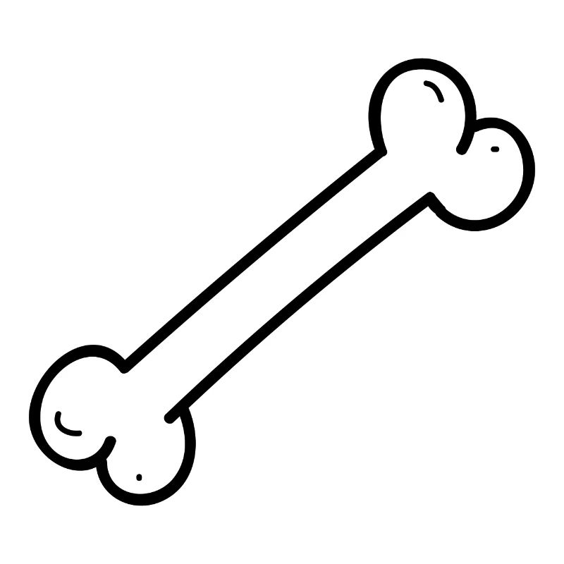 Dessin d'idée de cadeau chien symbole os