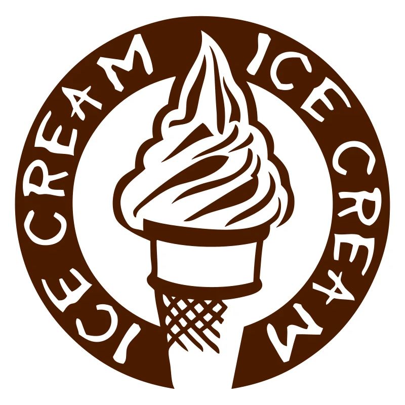 ice cream logo glace