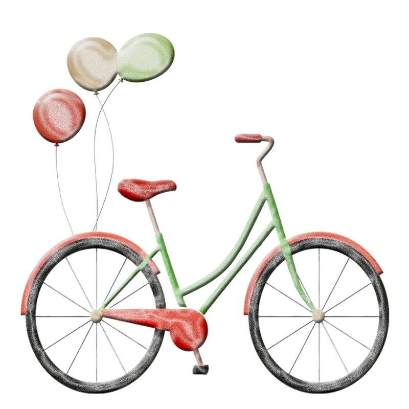 Bicycle vintage balloons