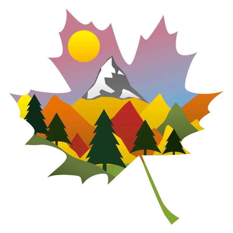 Mountain autumn leaf