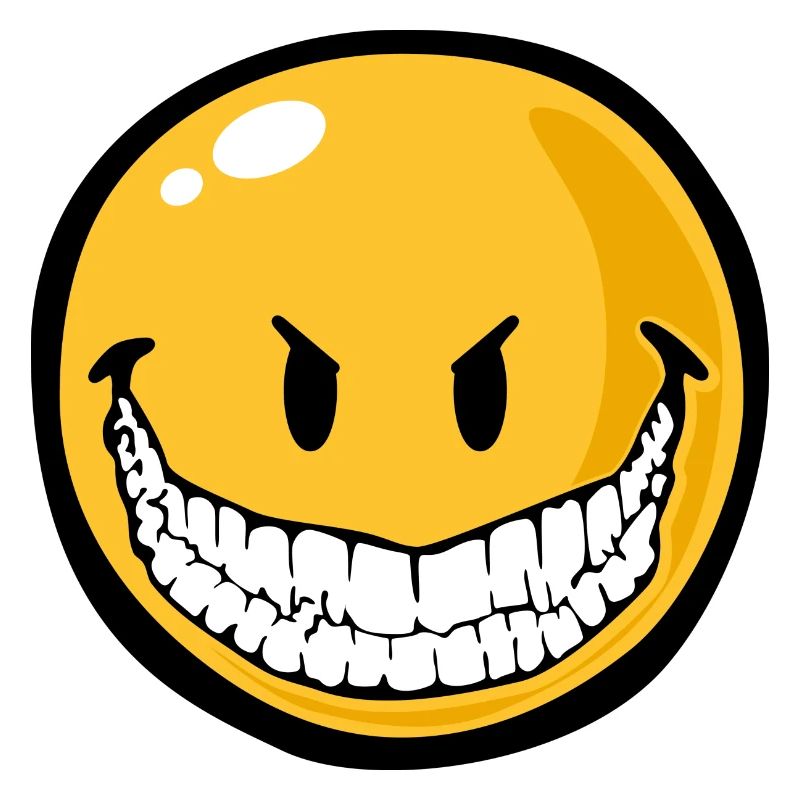 Smiley evil grin