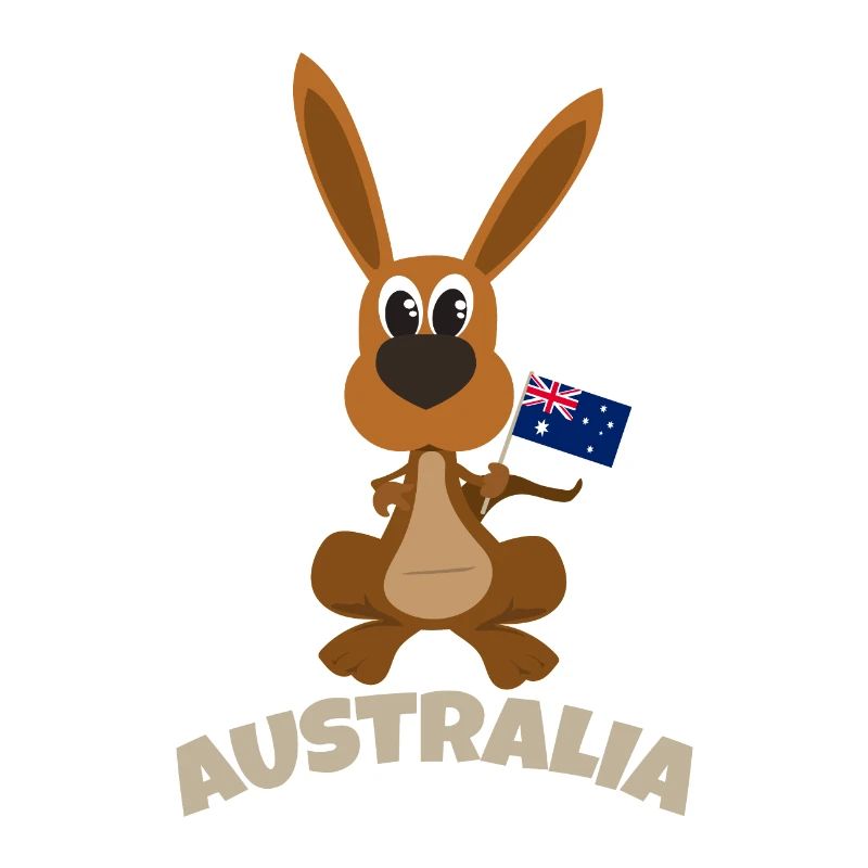 Australia Kangaroo Flag Australia's Gift Idea