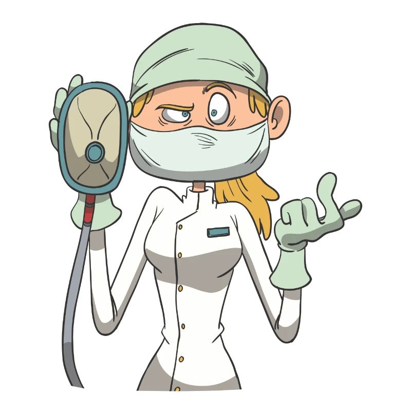 Infirmière masque d'anesthésie