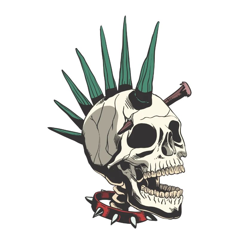 Skull skull skeleton punk
