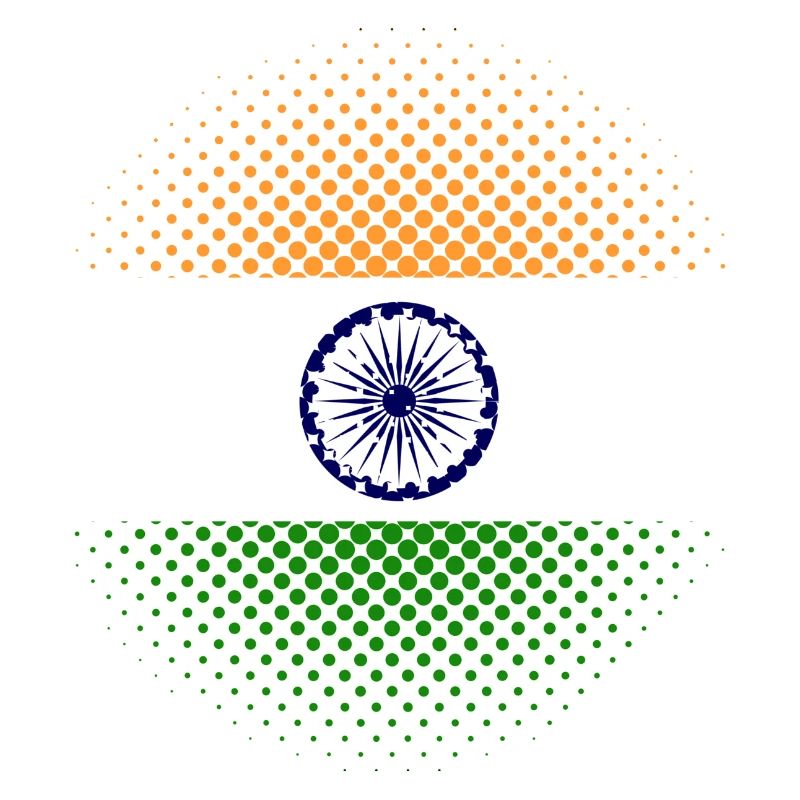 Inde Drapeau Used Look Drapeau indien Vintage