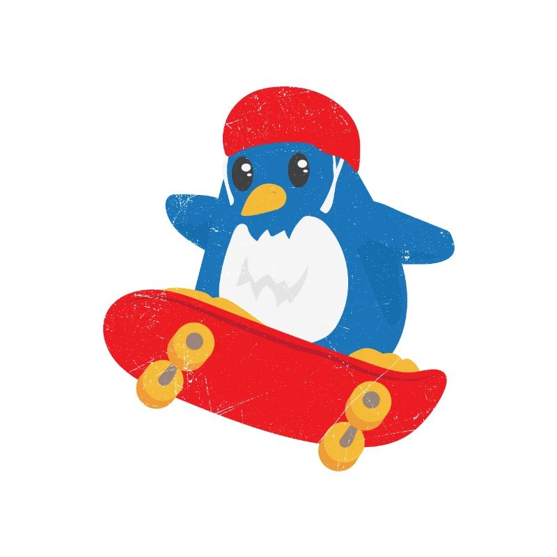 Skateboard Penguin Skateboarder Funny Gift