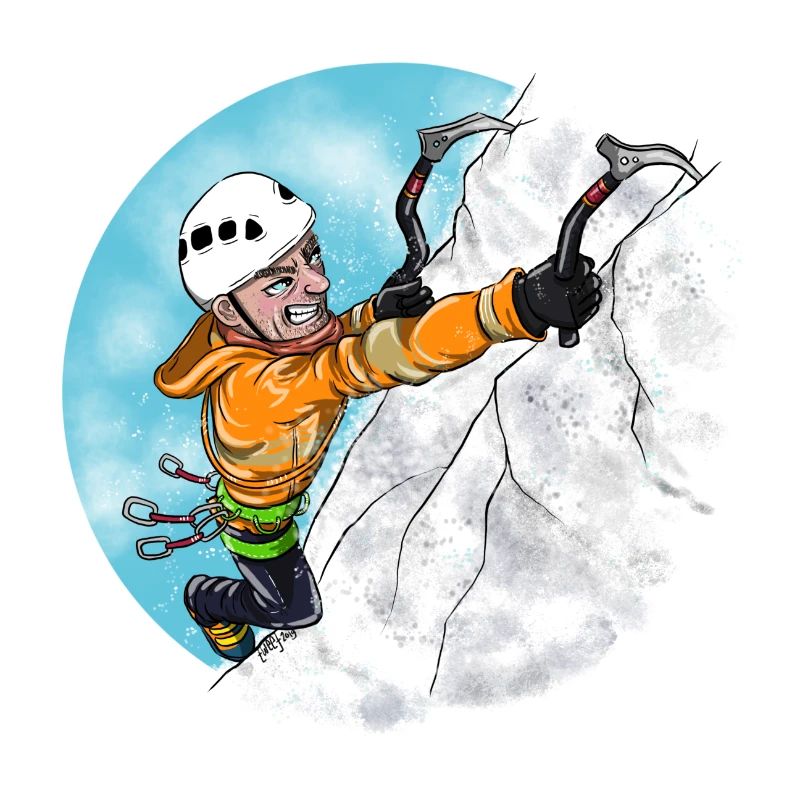 Bergsteiger - Eiskletterer - Kletter T-Shirt