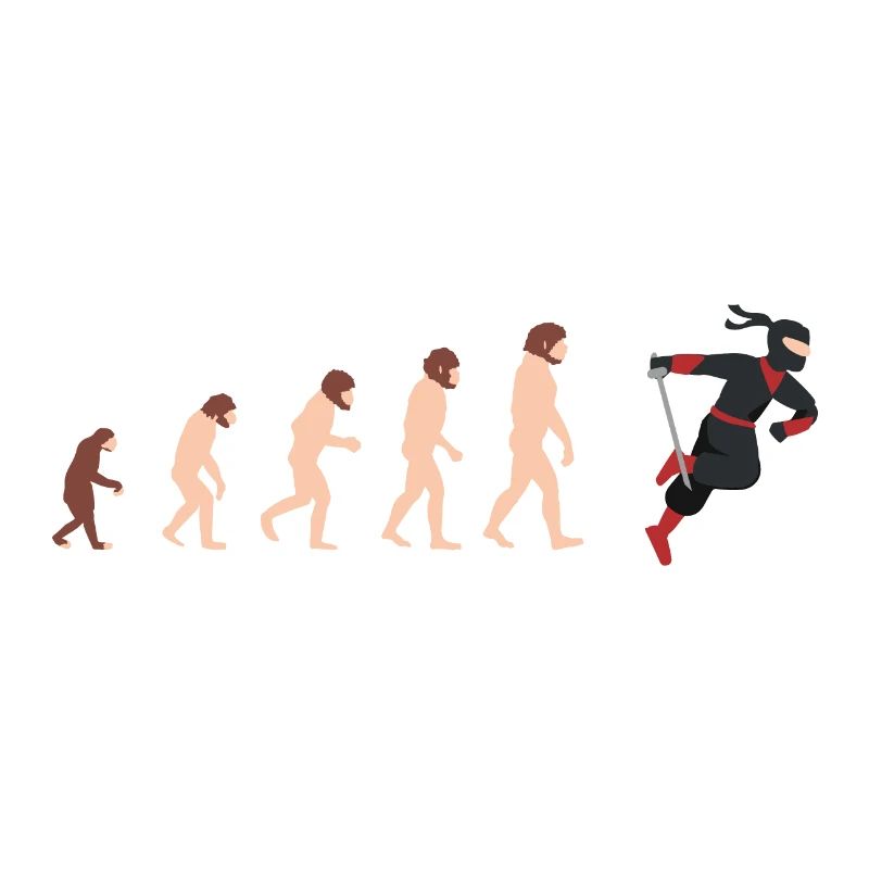 Idée de cadeau drôle de fan d'évolution humaine Ninja