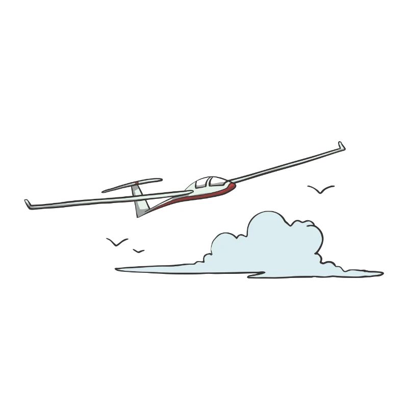 Svævepilot flyver over skyerne
