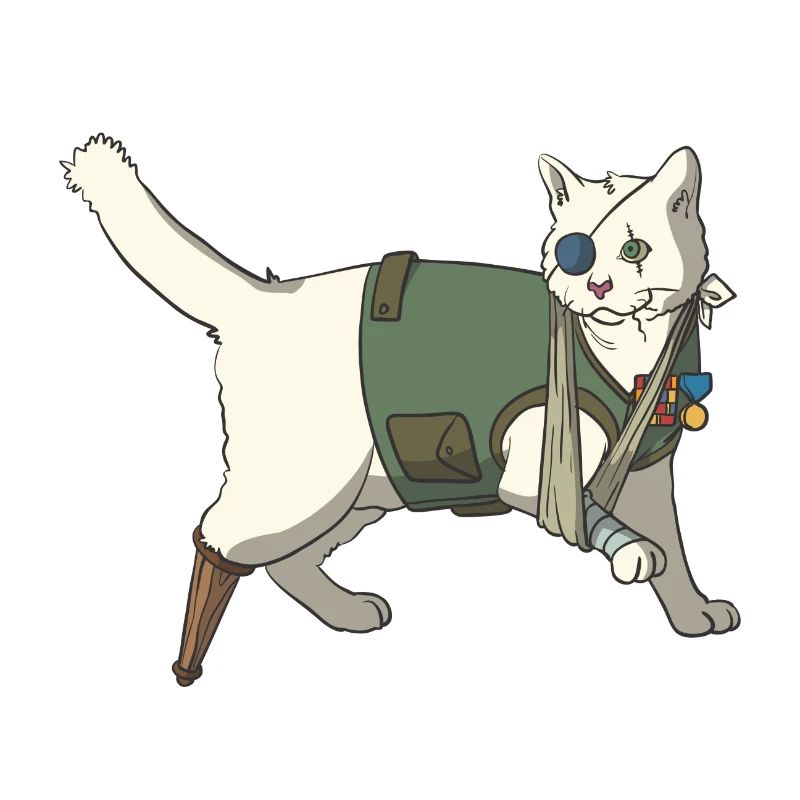 Veteran Katze Soldat