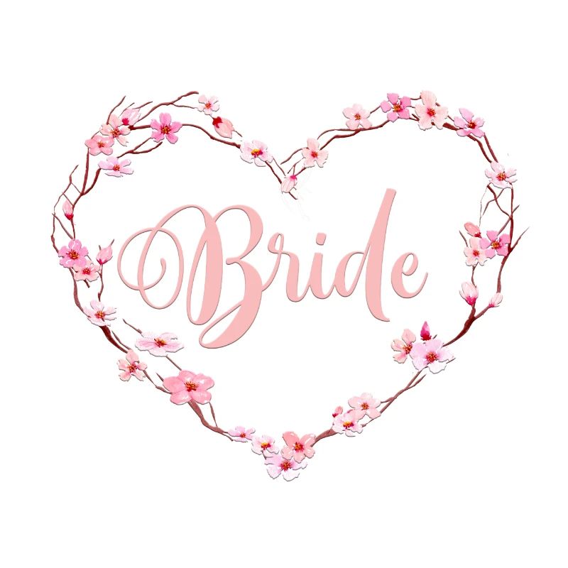 Cherry Blossoms Heart Team Bride 1