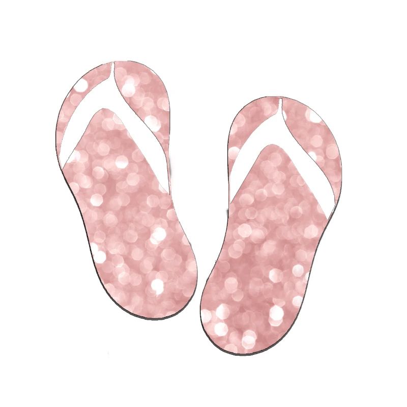 Customizable flip flop glitter
