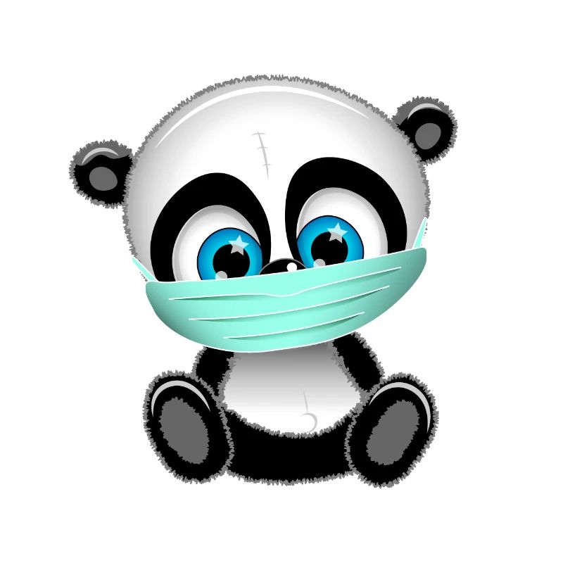 Face mask panda bear pandamy