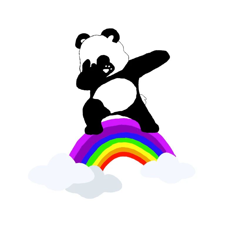 Dabbender panda rainbow kids bébé