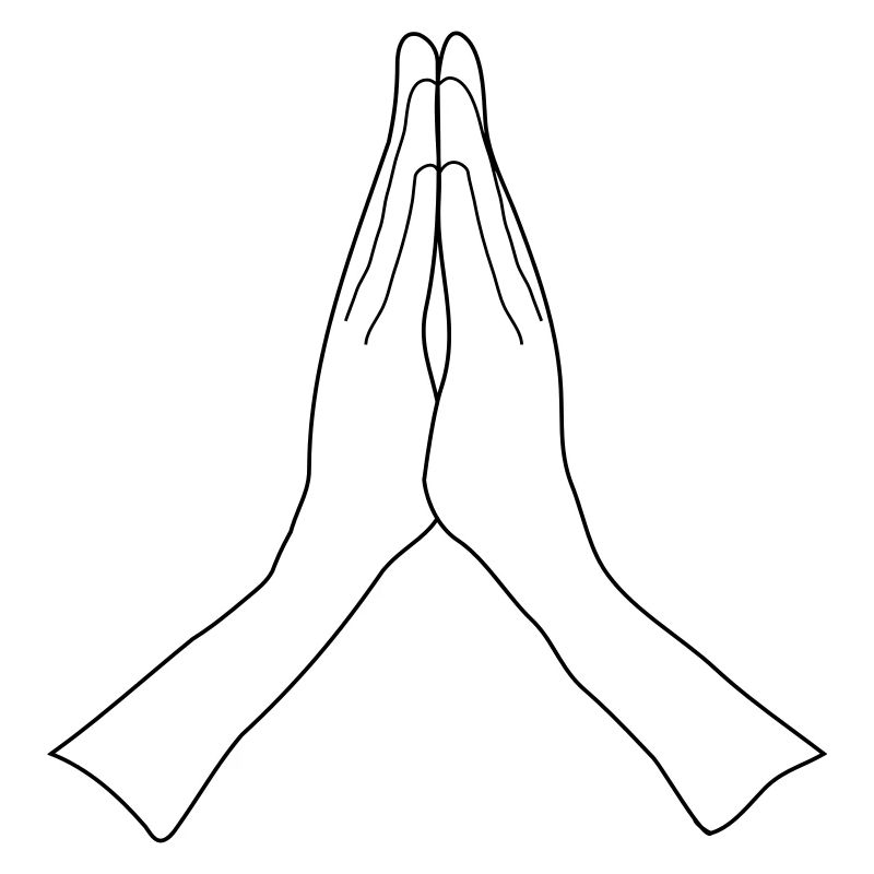 Hands folded, customizable