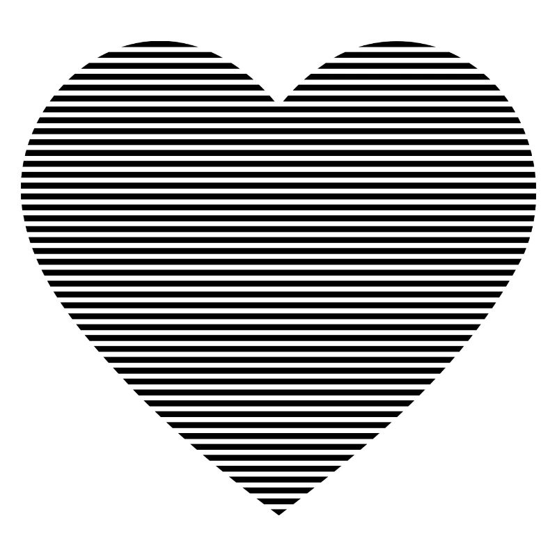 Lines heart striped pattern heart symbol shape