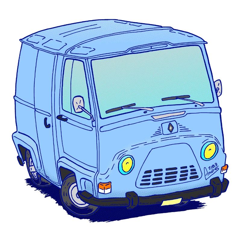 Classic French van without text