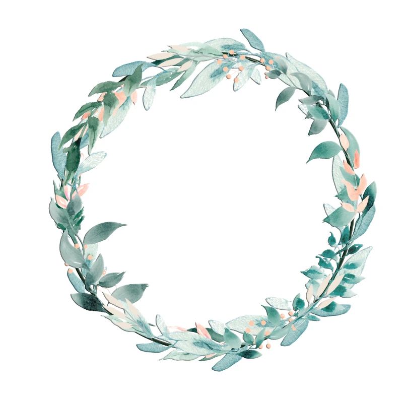 Customizable wreath trendy greenery & blush