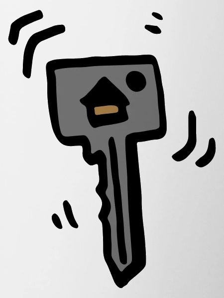 House key metallic