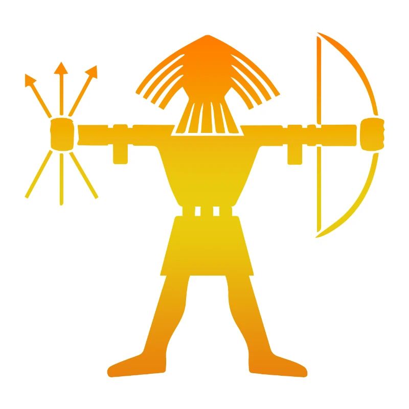 Wikinger-Symbol Ullr Gott des Bogenschießens Gift