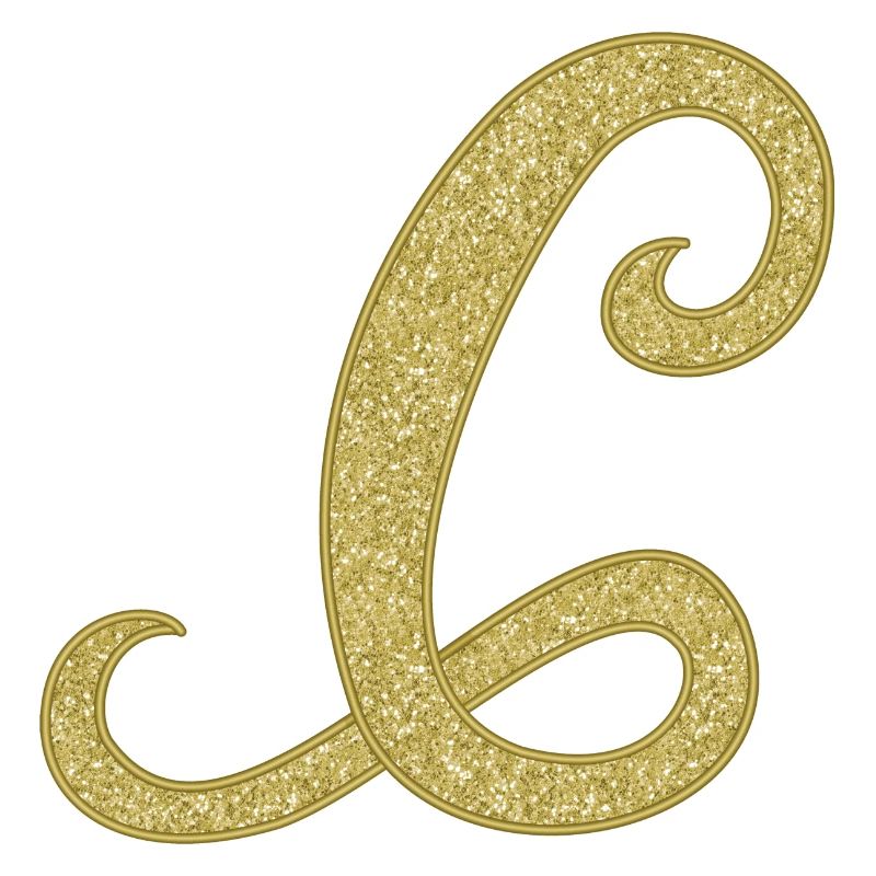 C - lettre d'or, alphabet, monogramme