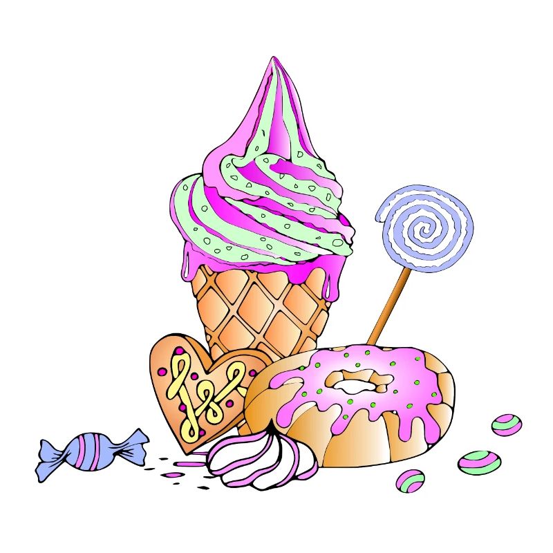 Ice cream sundae candy confectionery sugar candy