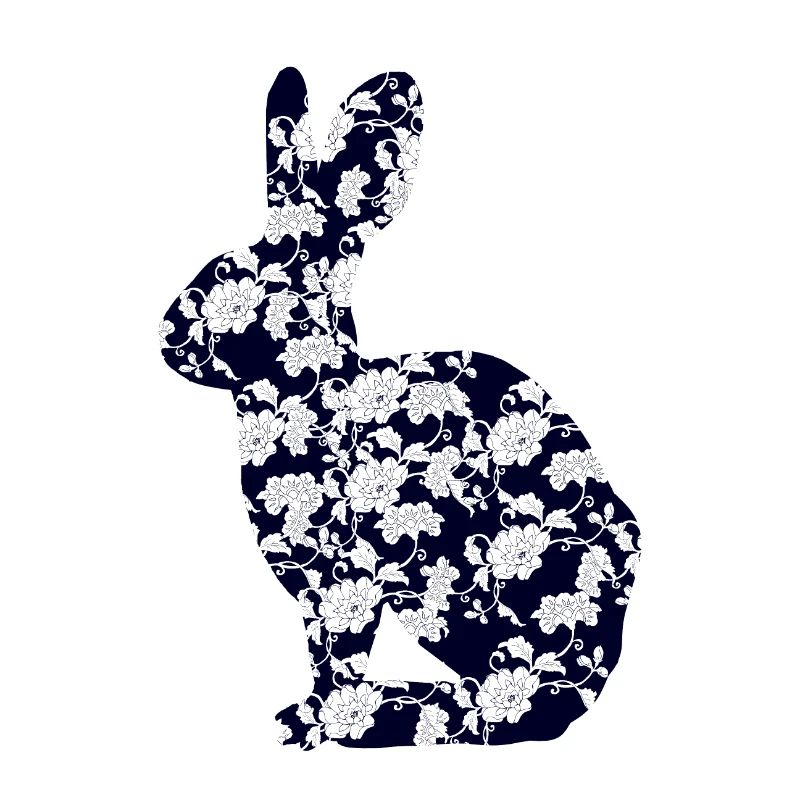 Lapin fleuri
