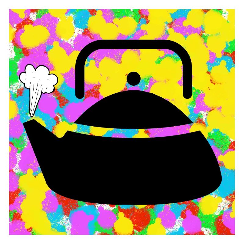Kochen wasserkocher pop Farbe Tie Dye Hintergrund Funky