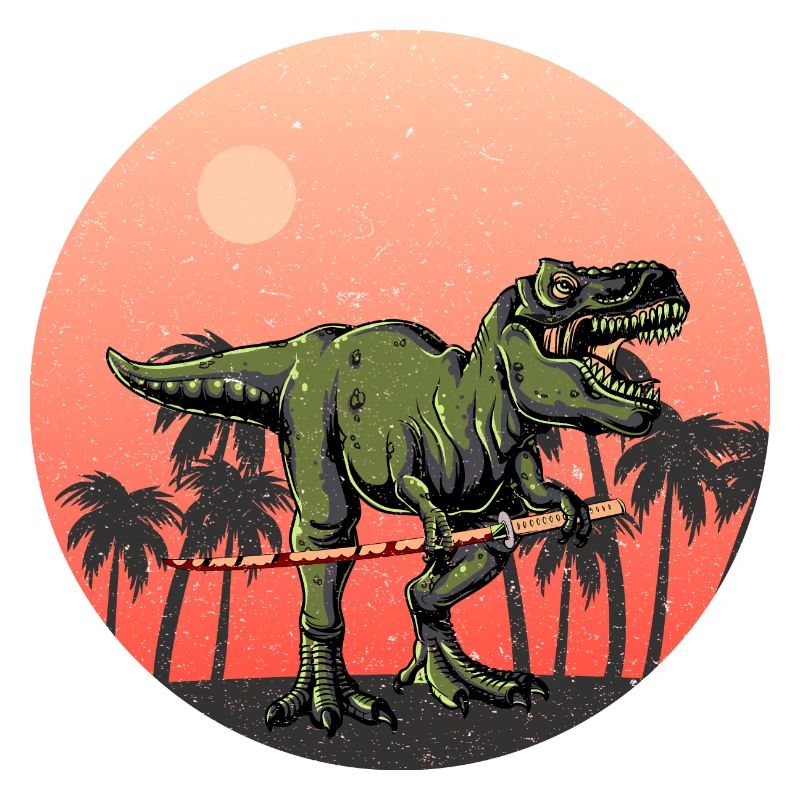 Samurai T Rex - Cool Dino with Samurai Sword
