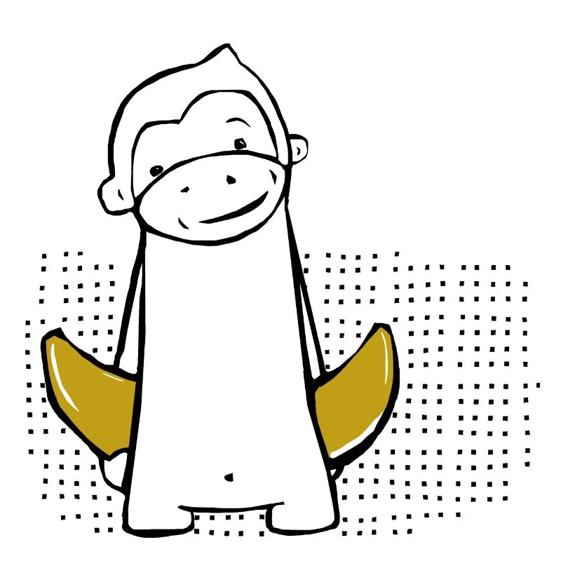 Monkey with banana