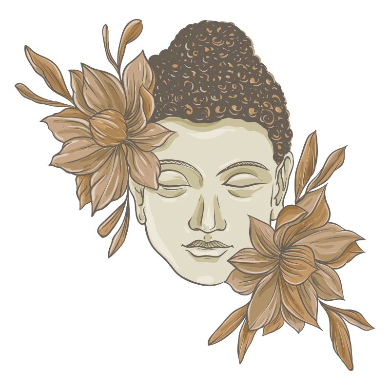 Buddha mit Blumen