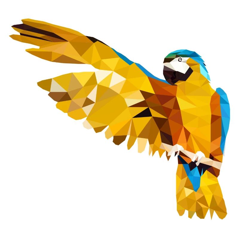 Parrot polygon bird