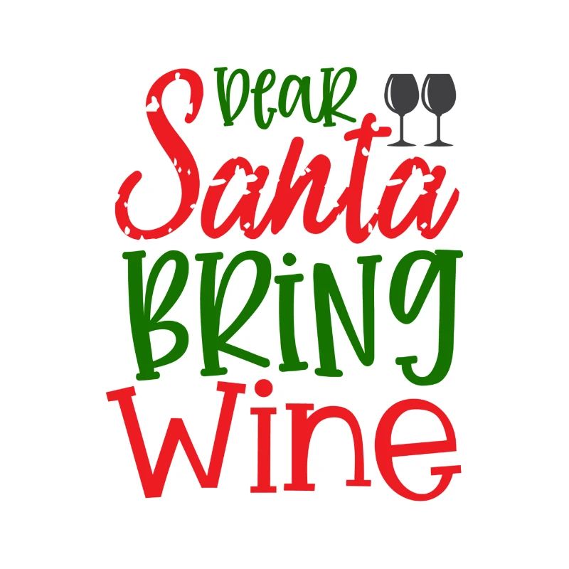 Cher Père Noël, apportez du vin | Pull de Noël