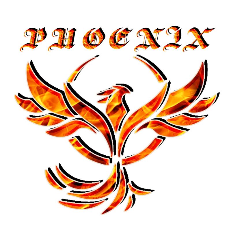 Flammender Phönix in Flammen