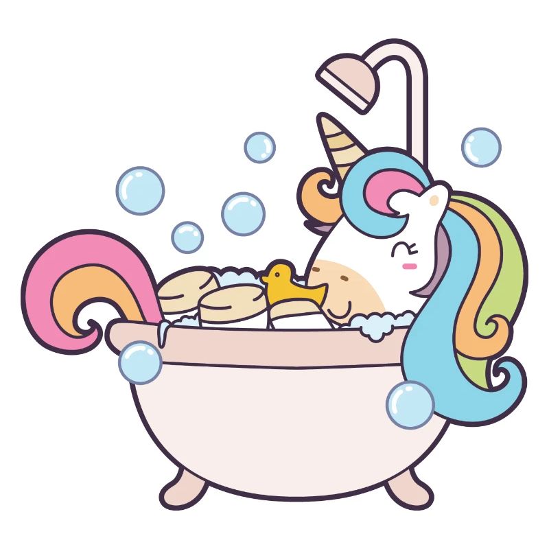 Licorne dans la baignoire