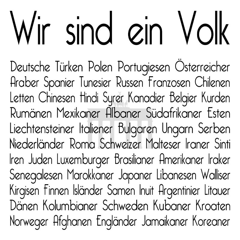 Wir sind ein Volk (black)
