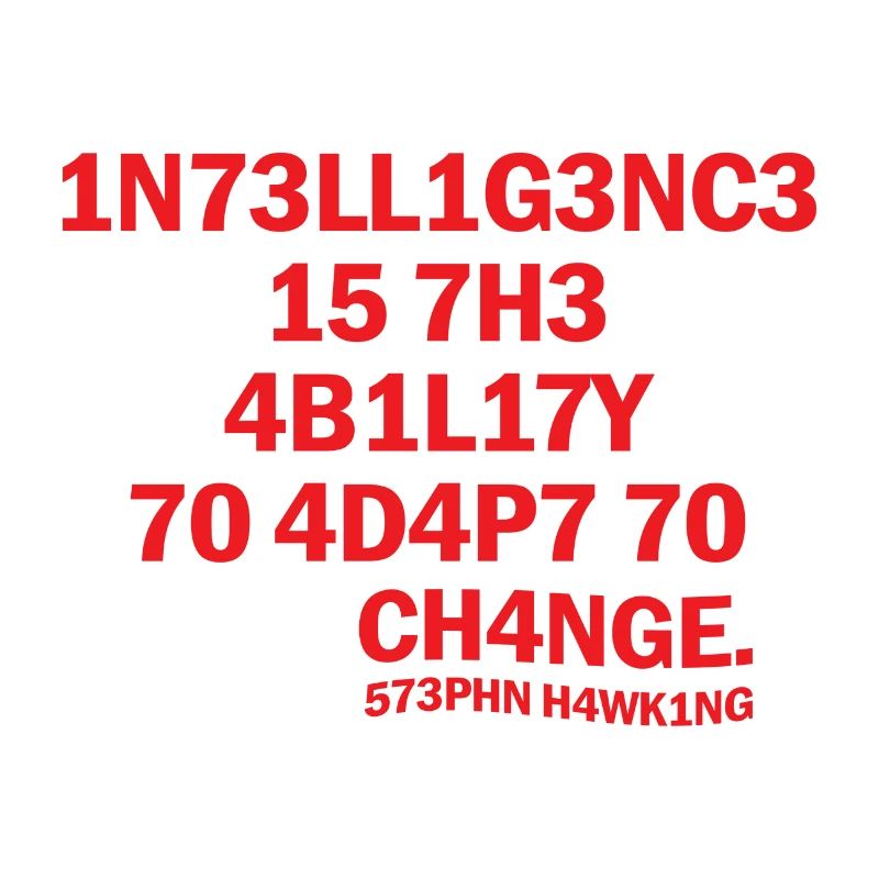 Inteligence science proverbe physique cadeau