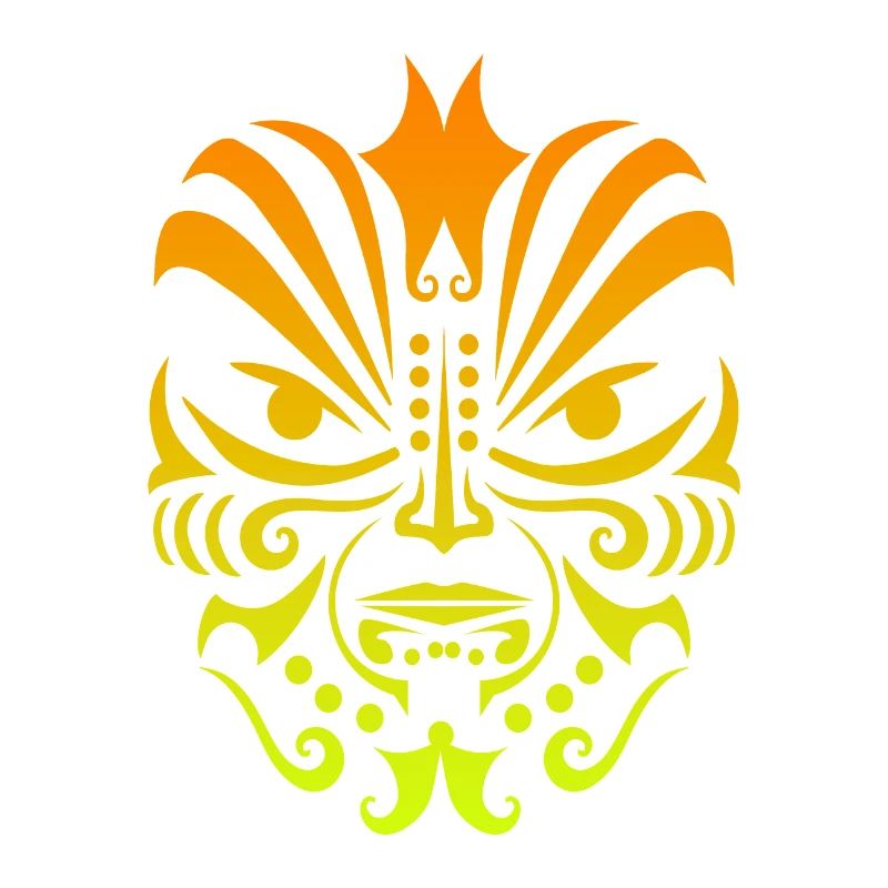 Maori warrior face Polynesia tribal tattoo