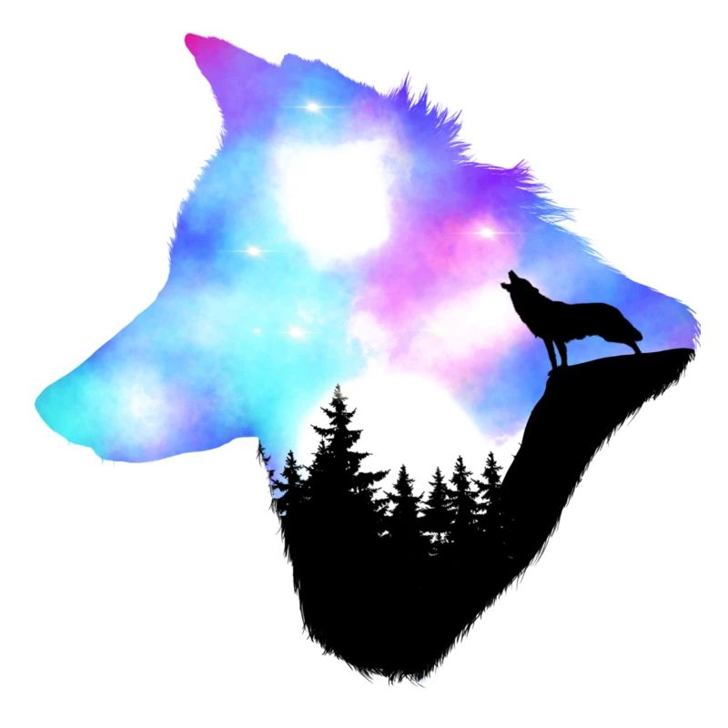Nothern Lights Howling Wolf