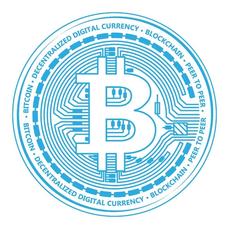B Bitcoin blaue Schaltung