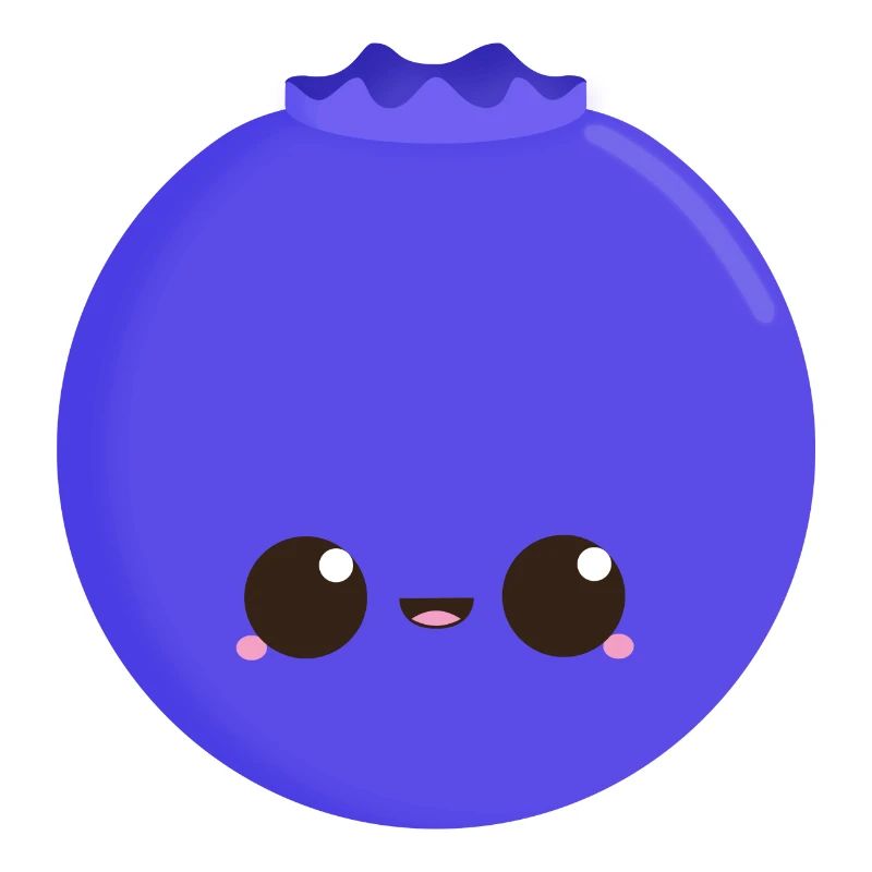 Kawaii Blaubeere