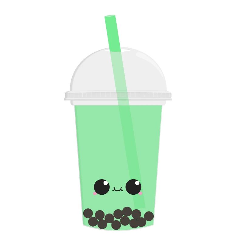 Kawaii bubble tea kiwi