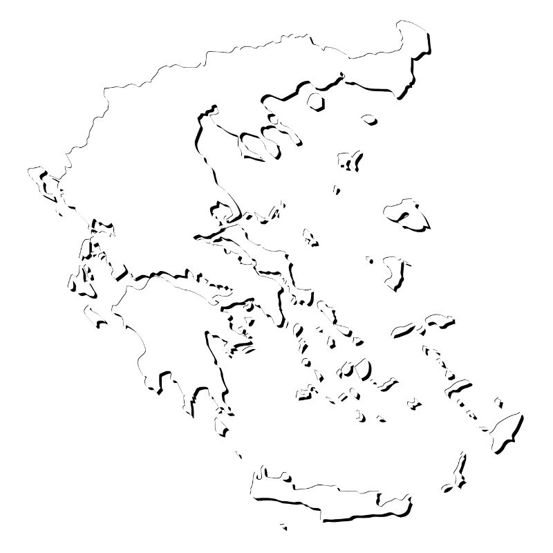 Greece map as an outline