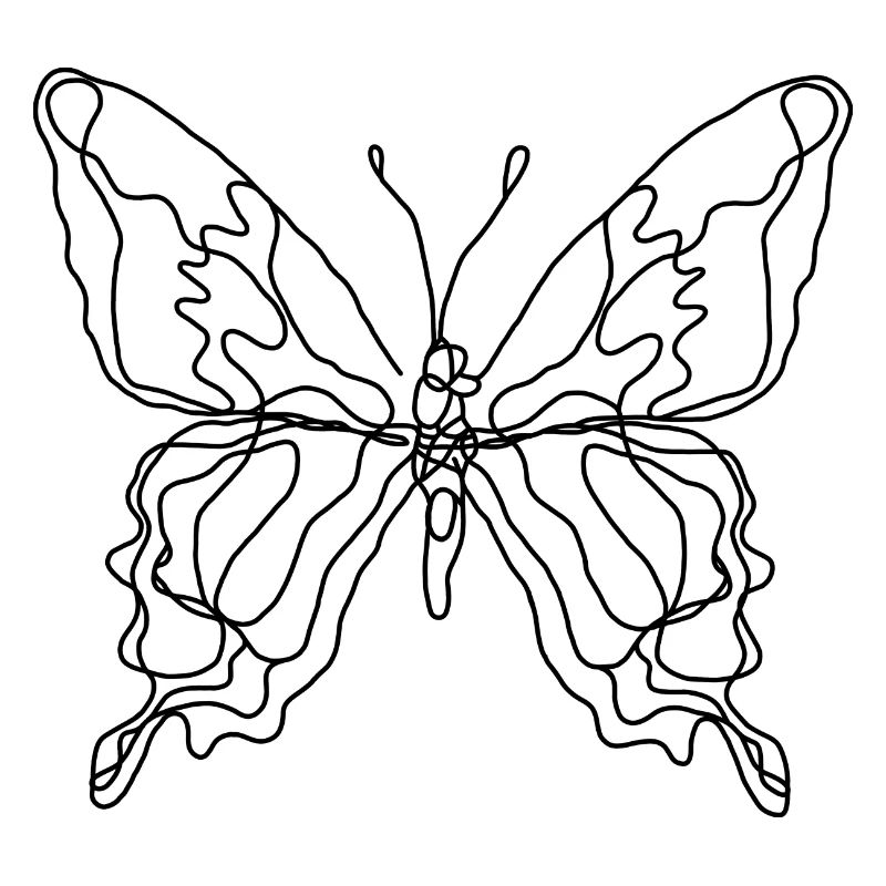 Papillon - dessin de lignes