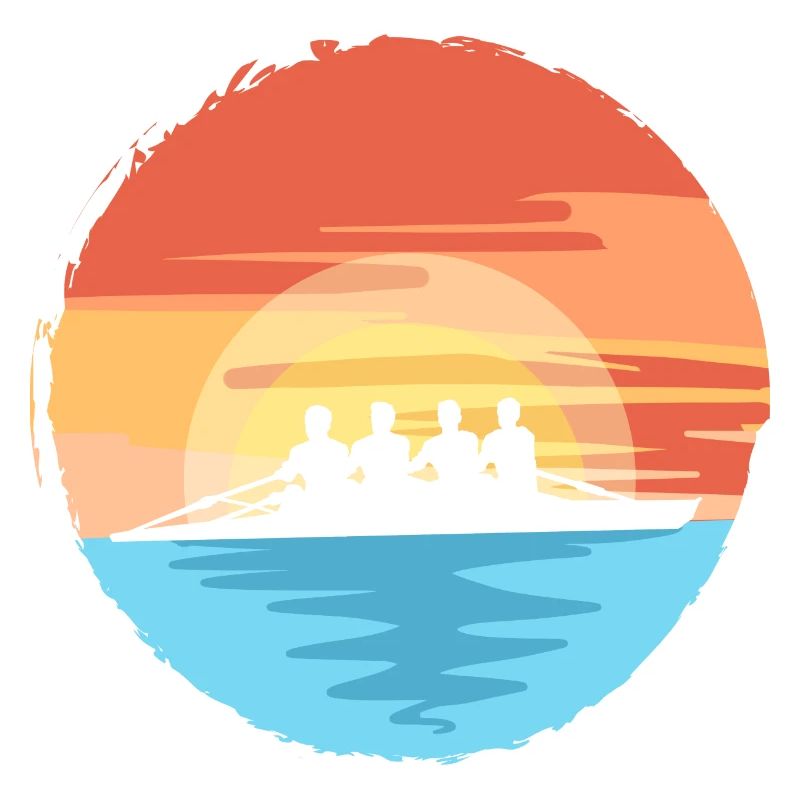 Cool Rowing Retro Sunset Rowers Paddleboard Canoë