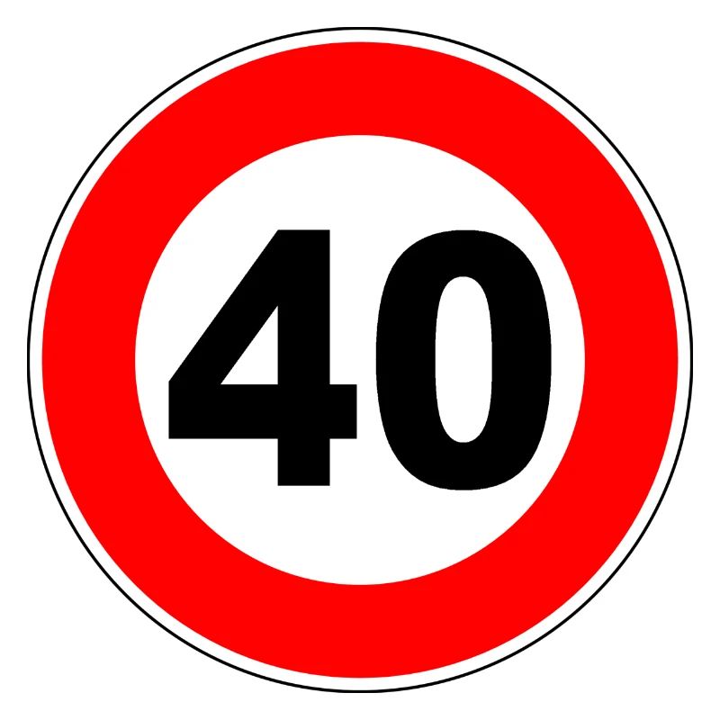 40e anniversaire - 40 - Célébration - Panneau de signalisation - Schi