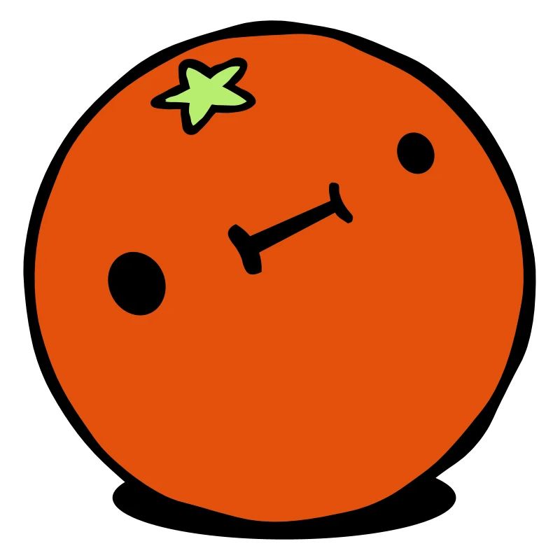 Mignon Kawaii Orange Citrus Derp Face