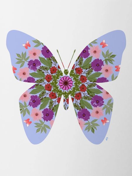 papillon et fleurs