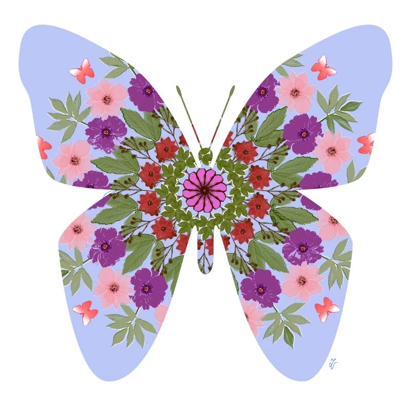 papillon et fleurs